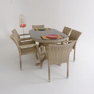 BELLA RATTAN 6 KİŞİLİK MASA TAKIMI