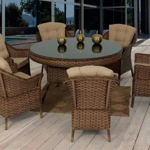 RATTAN YUVARLAK MASA TAKIMI